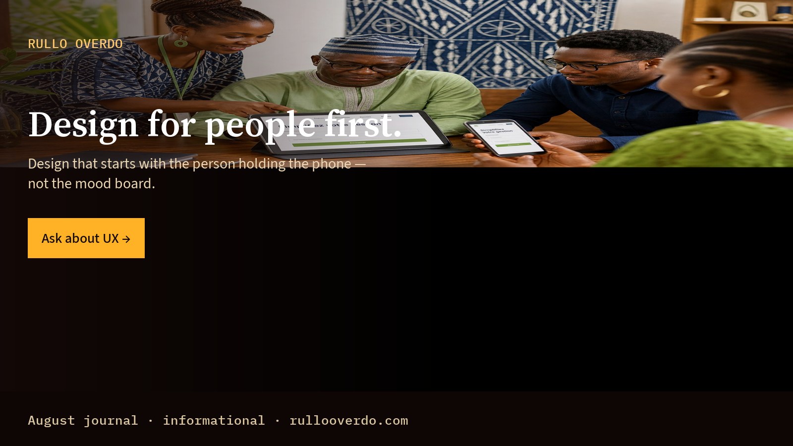 Design for people first.