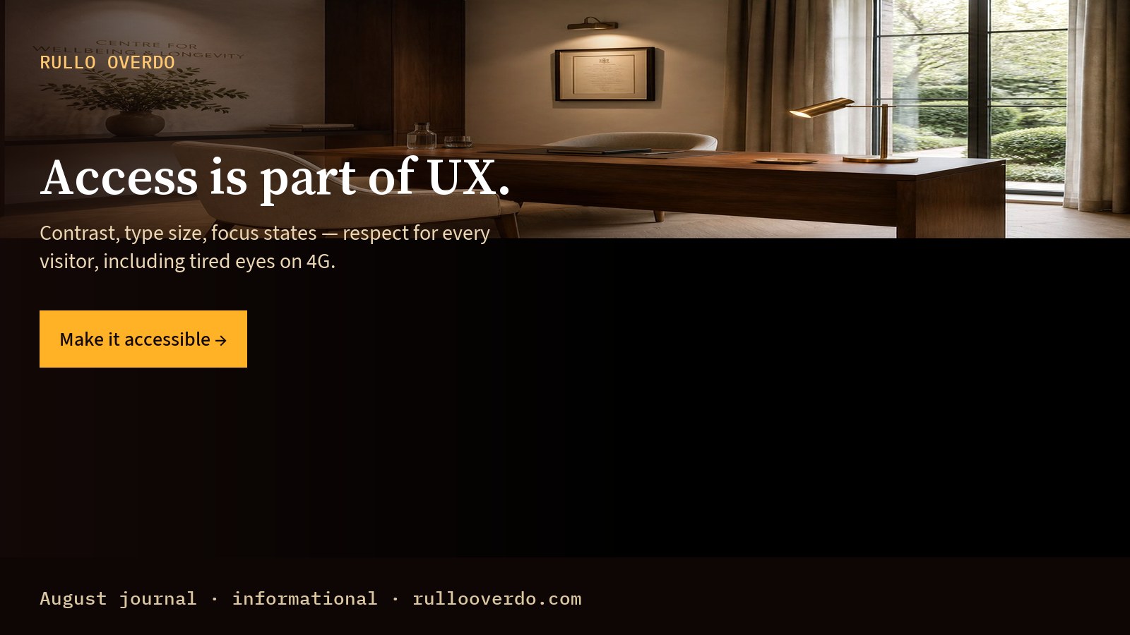 Access is part of UX.