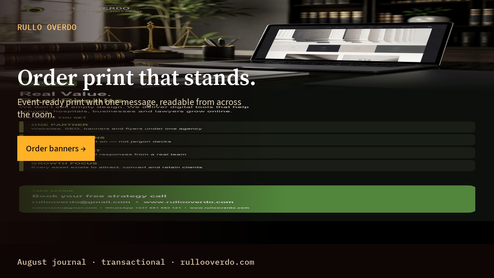 Order print that stands.