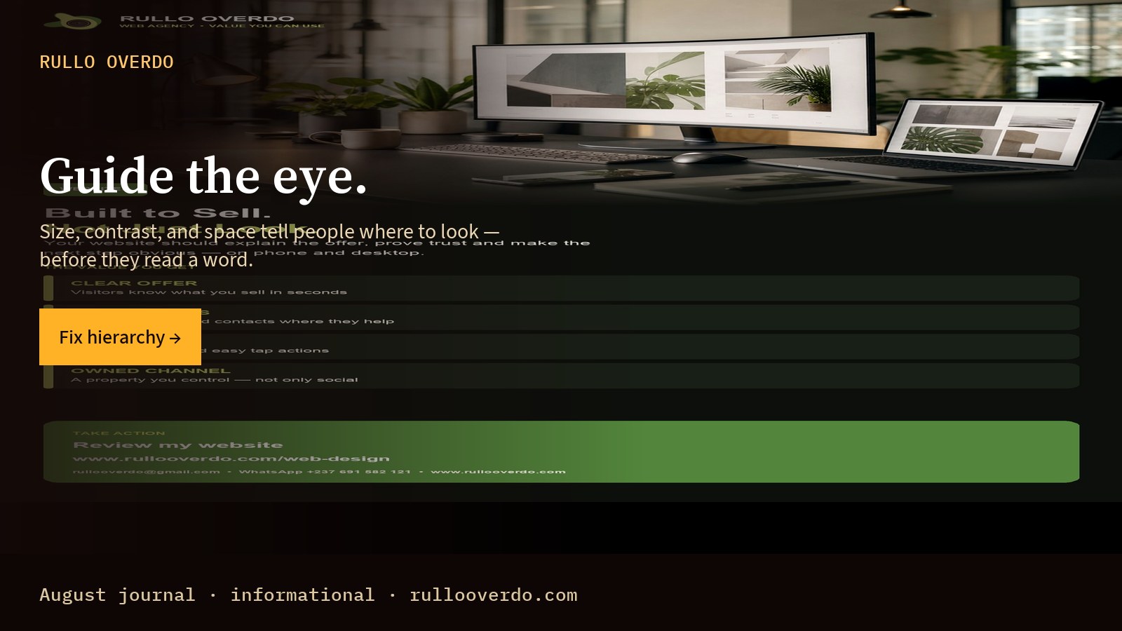 Guide the eye.