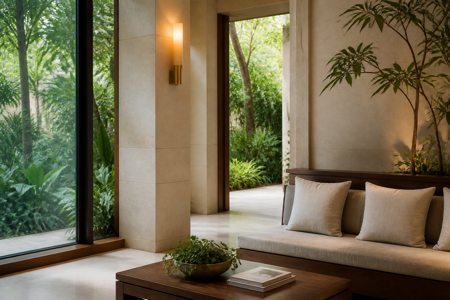 Hospital garden lounge