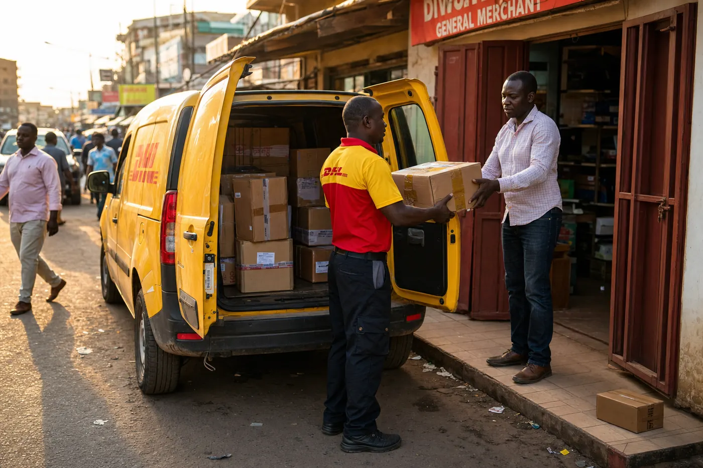 DHL pickup page