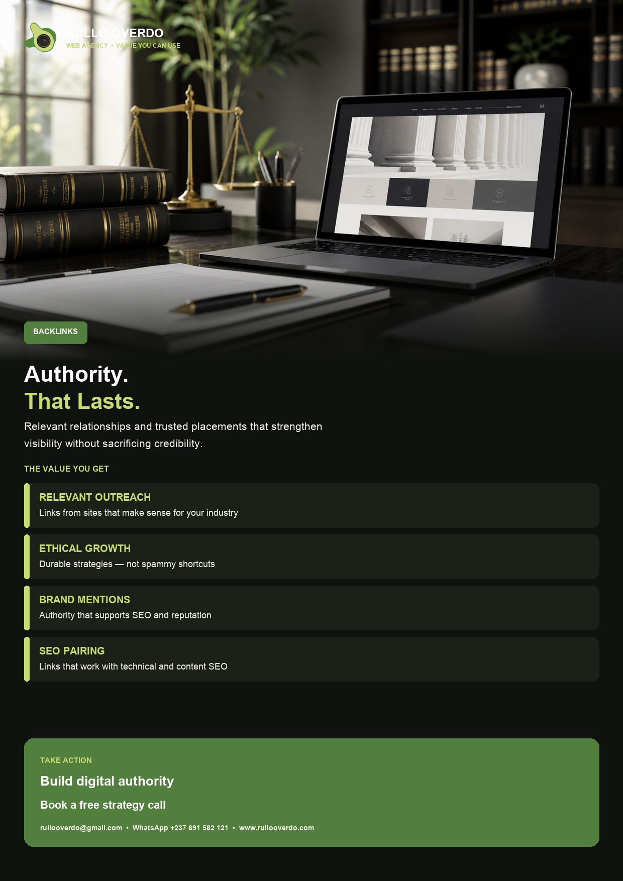 Authority and backlinks flyer