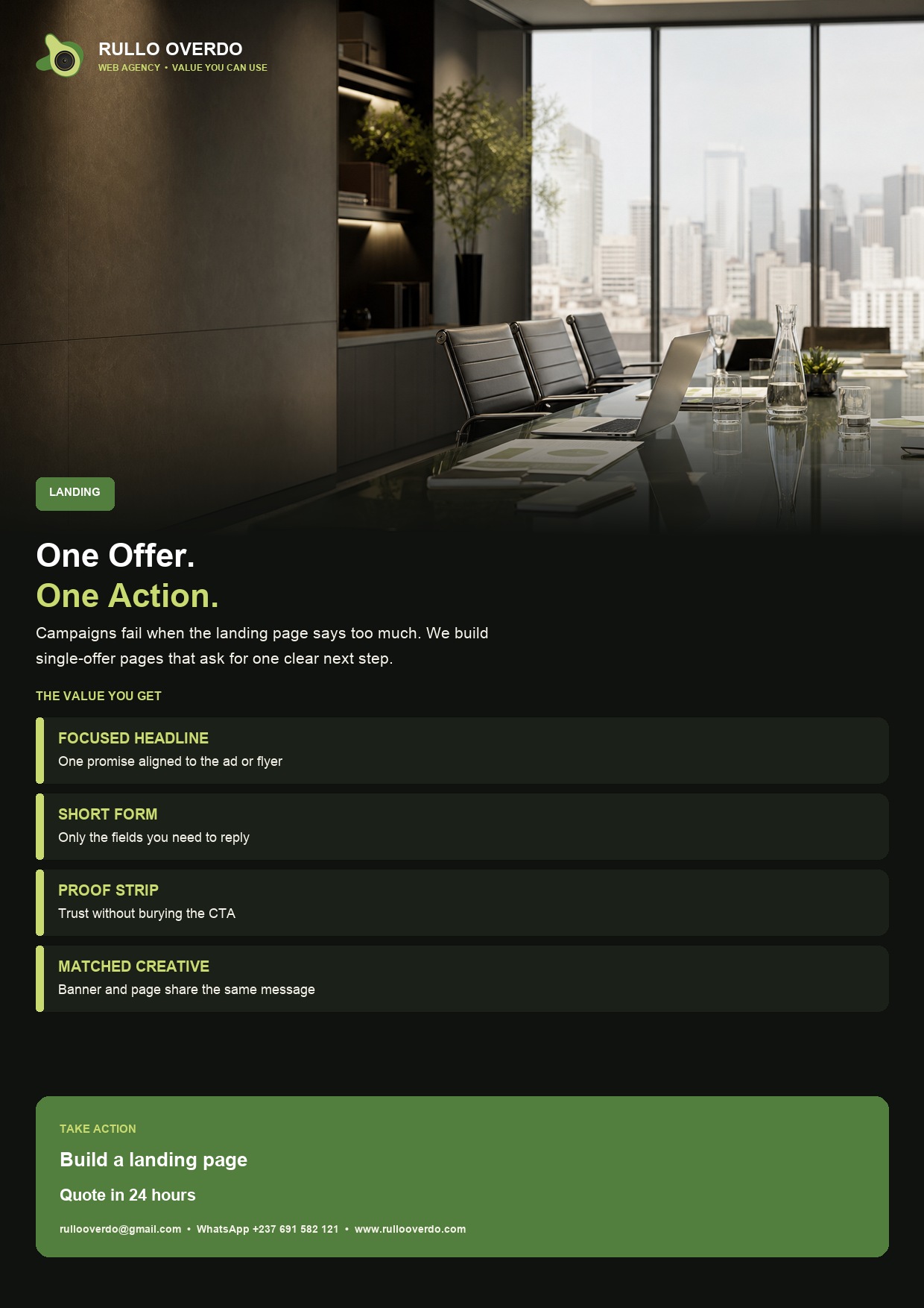 Landing pages flyer