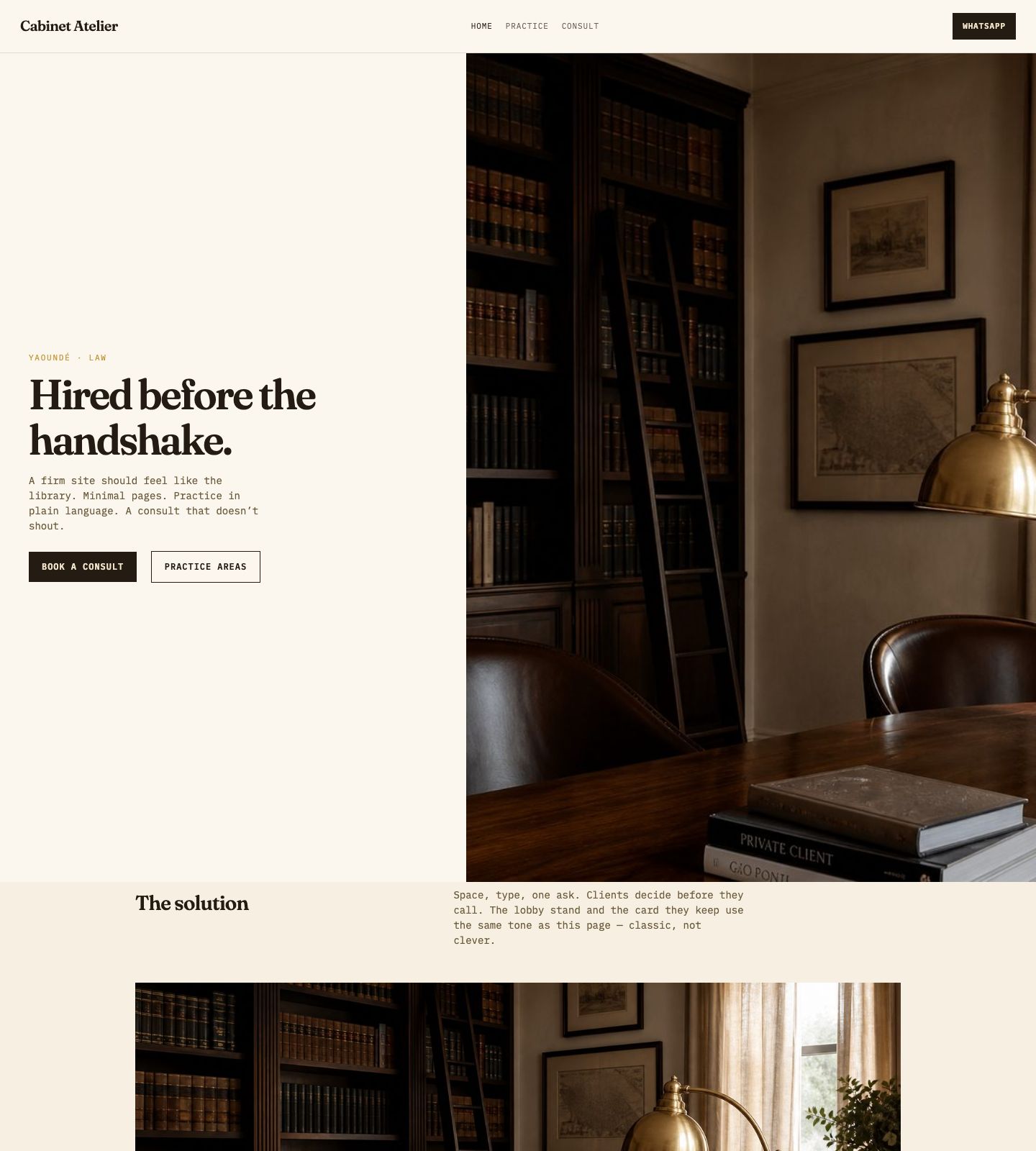 Cabinet Atelier homepage