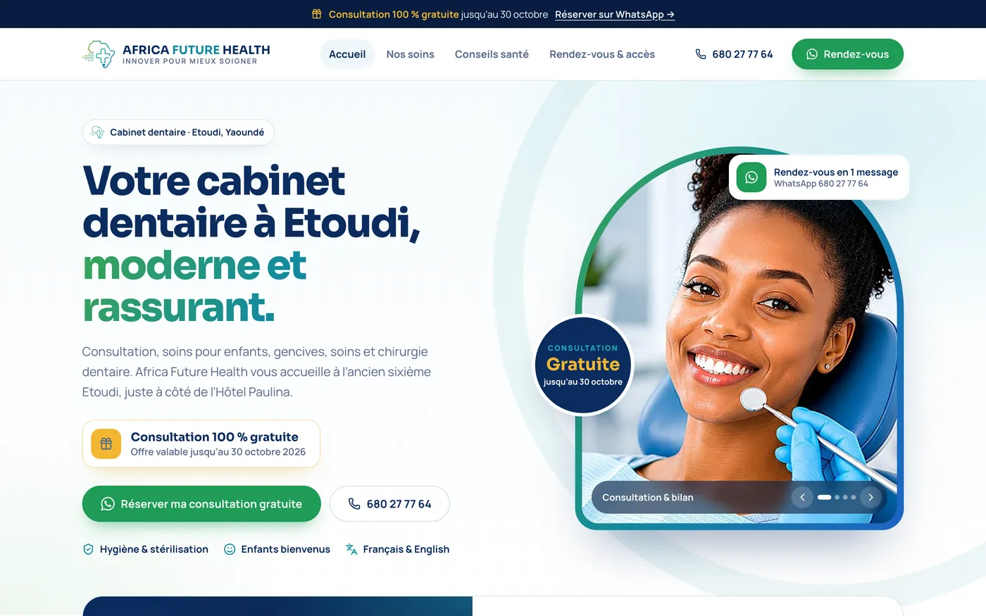 Africa Future Health — website concept