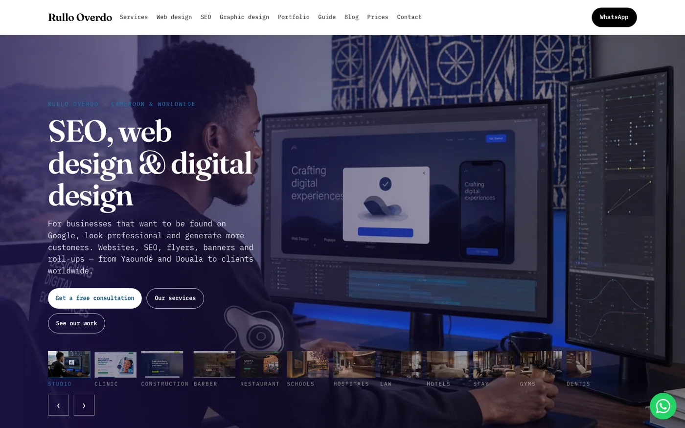 Rullo Overdo website homepage